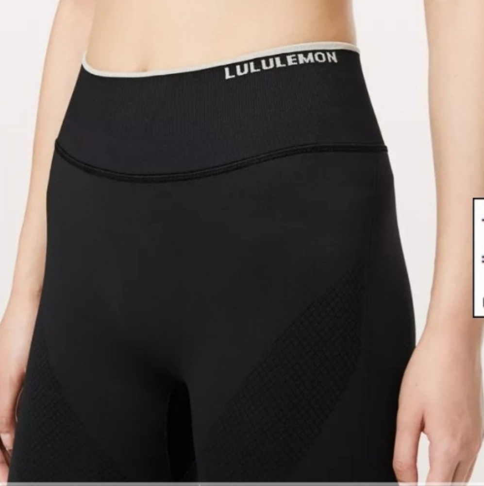 Rare! Lululemon Black High-Waisted  Yoga Exercise Tights
